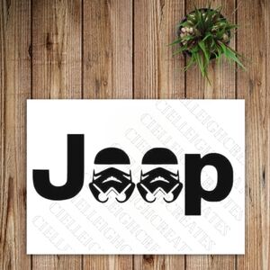 *2 for $20* Stars Wars Jeep Stormtroopers vinyl decal Sticker Handcrafted